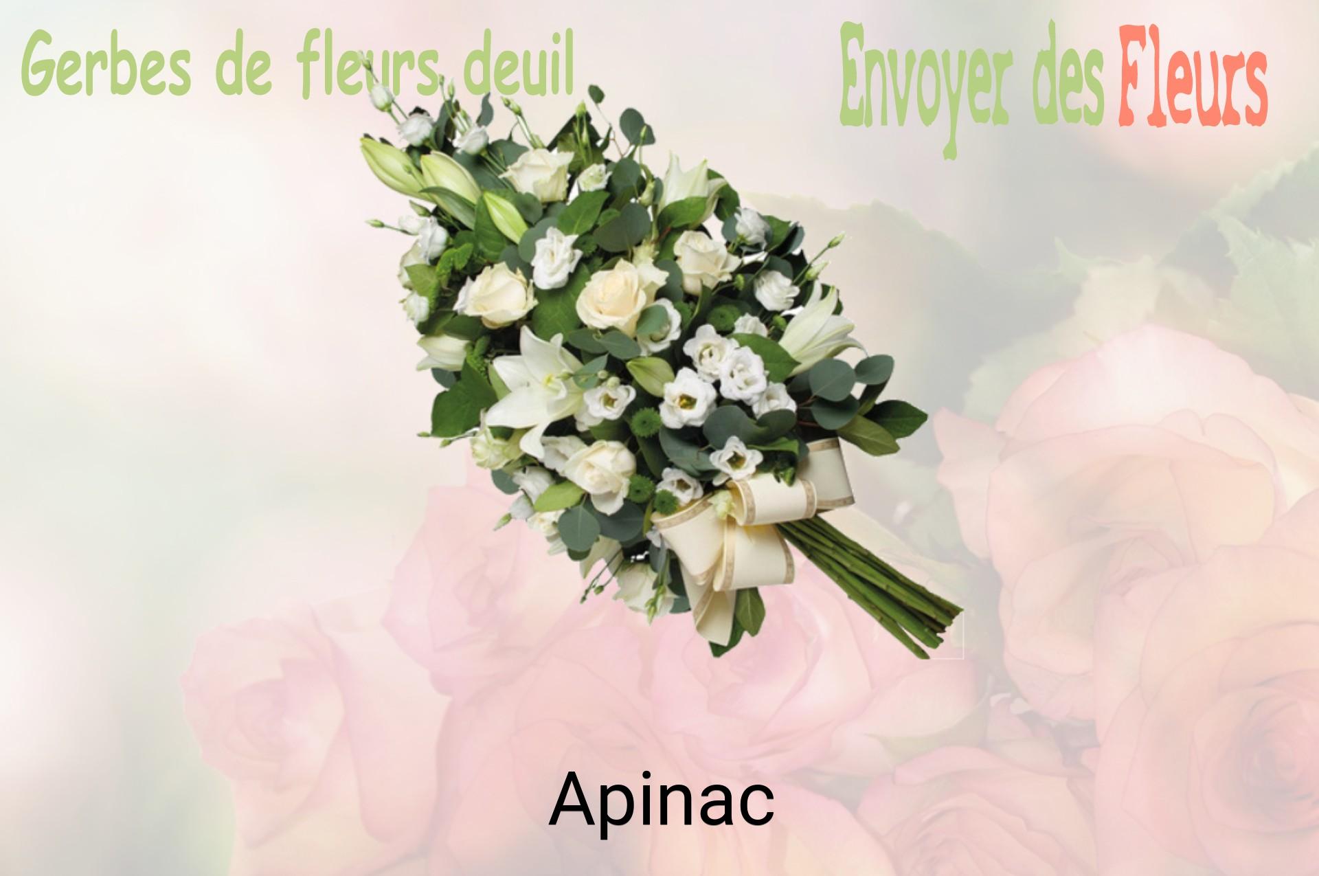 Gerbe de fleurs de deuil livrée à Apinac